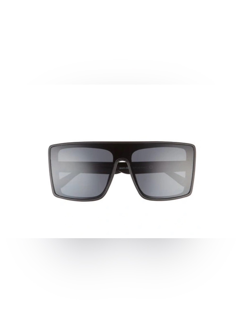 NWT Aire Delphinus Matte Black Rectangular Sunglasses